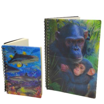 Notebook with 3D optical grating cover -001